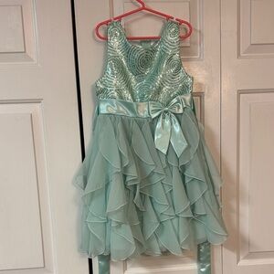 American Princess Aqua Sequin Dress